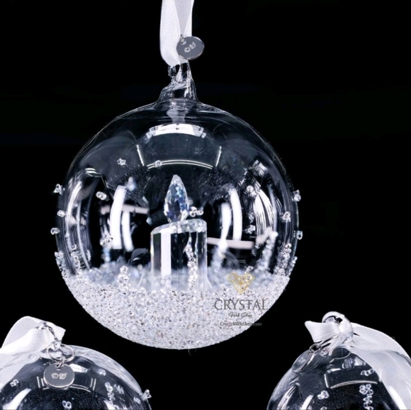 Swarovski Christmas Ball Tree Ornament Annual Edition 2017 MINT #5241591 Candle - Picture 10 of 10